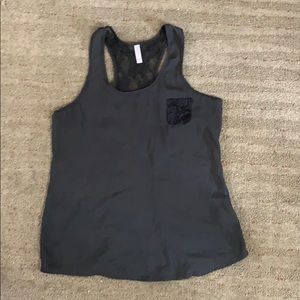 Black sleeveless Lace Shirt